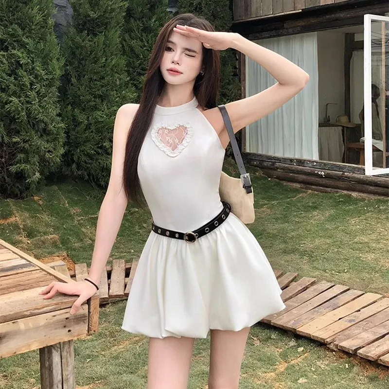 BEAUTIFUL CONFESSION Sleeveless Dress Women's White-2