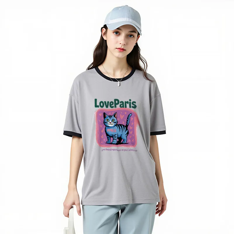 FAIRWHALE Drop Shoulder Sleeve T Shirt Women's-22