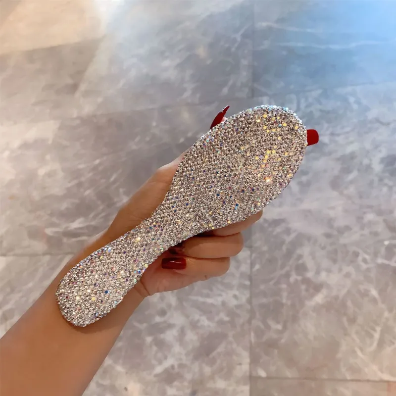 Future Maple Luxury Style Creative Rhinestone Embellished Comb Portable Massage Mat-4