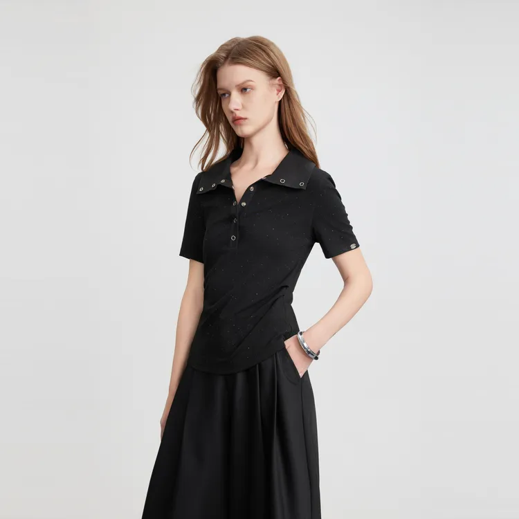 ELLE T Shirts Women's Black-2