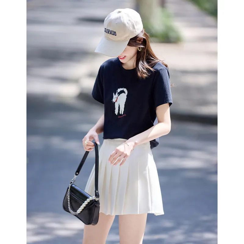 Still quiet T Shirts Women's Black-3
