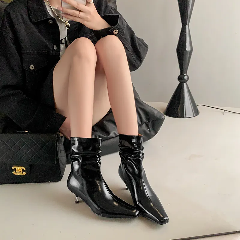 Echo&yolo Ankle Boots Women's Black-1