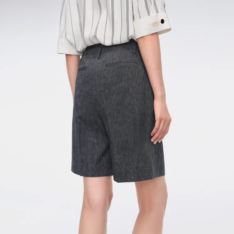 OVV Casual Shorts Women's Denim Blue Solid Color 06-4
