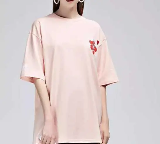 Kappa T-Shirts Unisex Pink-3