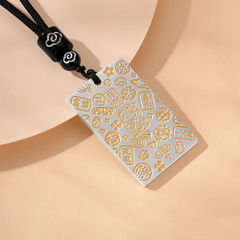 YASHENGZHUBAO 999 Fine Silver Necklaces Unisex-1