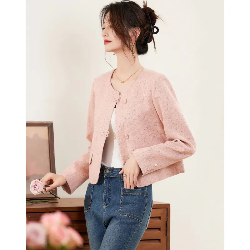 Like The Age Of Water Velvet feel Coat Women's Pink-2