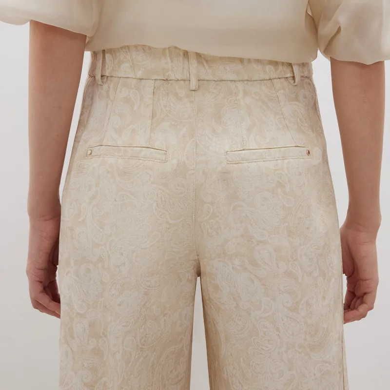 ONLY Casual Pants Women's Luce Print Yellow-5