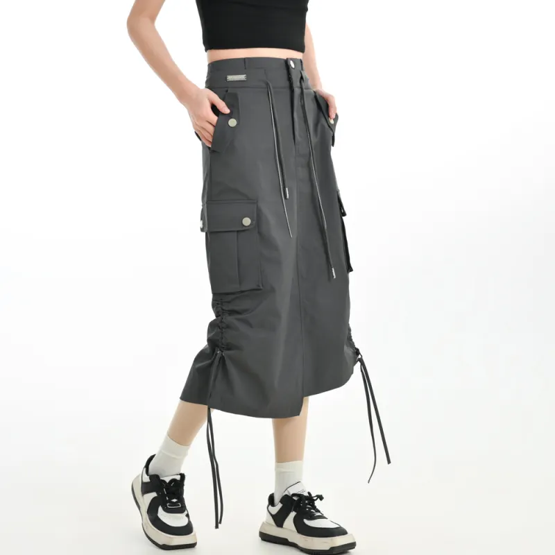 SNBL Casual Long Skirts Women's Gray-5