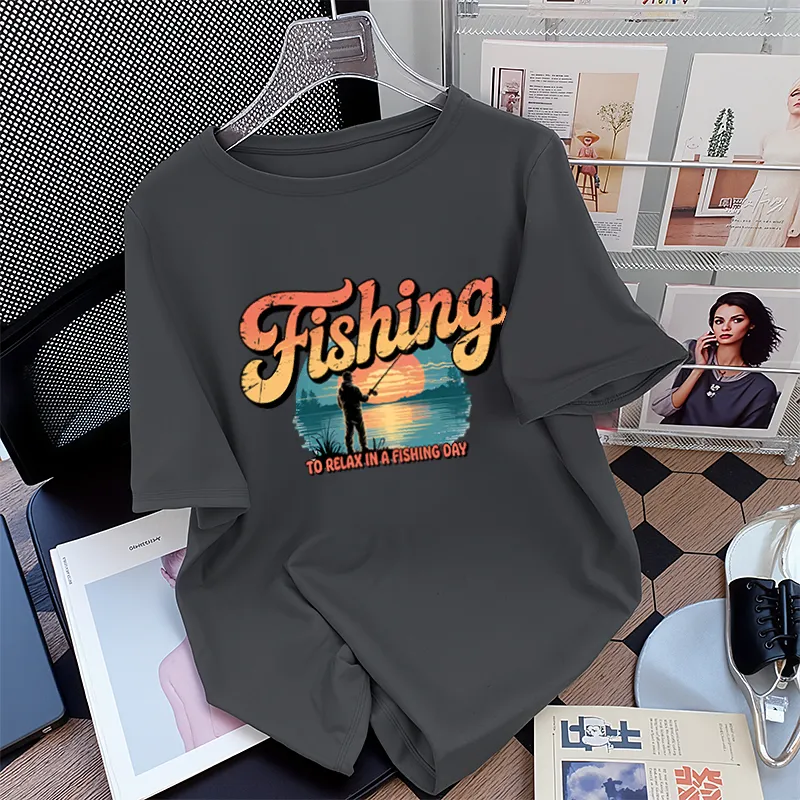 FAIRWHALE Drop Shoulder Sleeve T Shirt Women's-14