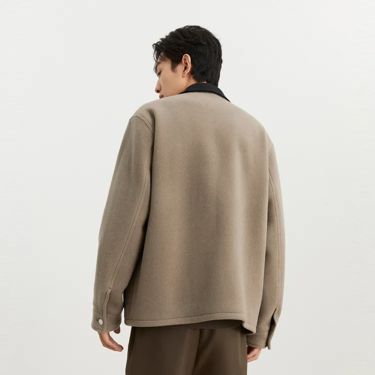 PEACEBIRD MEN Jackets Coats Unisex Coffee Yellow-4