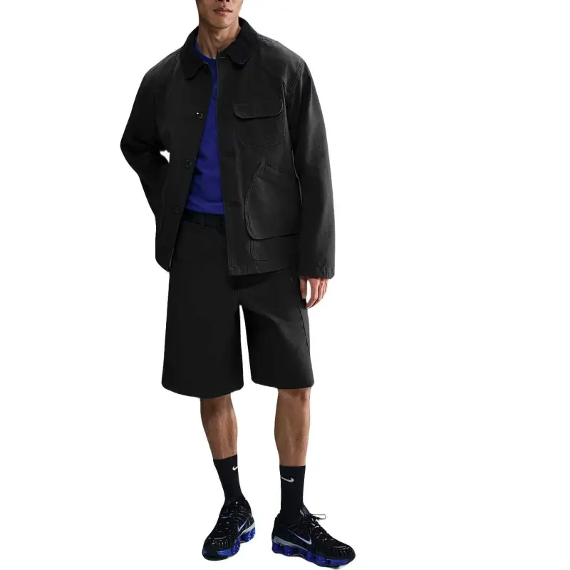 Nike Swoosh Life Casual Shorts Men's Fume Coal Black-2