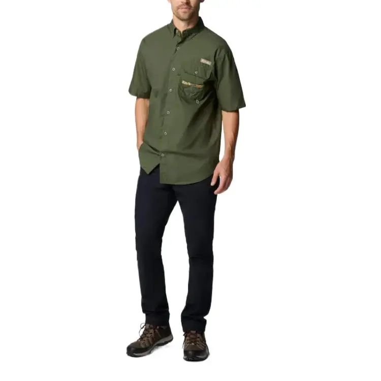 Columbia PHG Sharptail Short Sleeve Shirt Men's Green-3