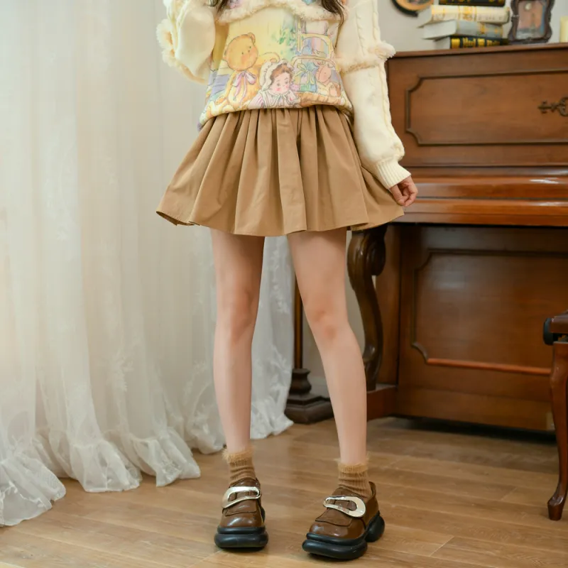 SNBL Casual Short Skirts Women's Khaki-3