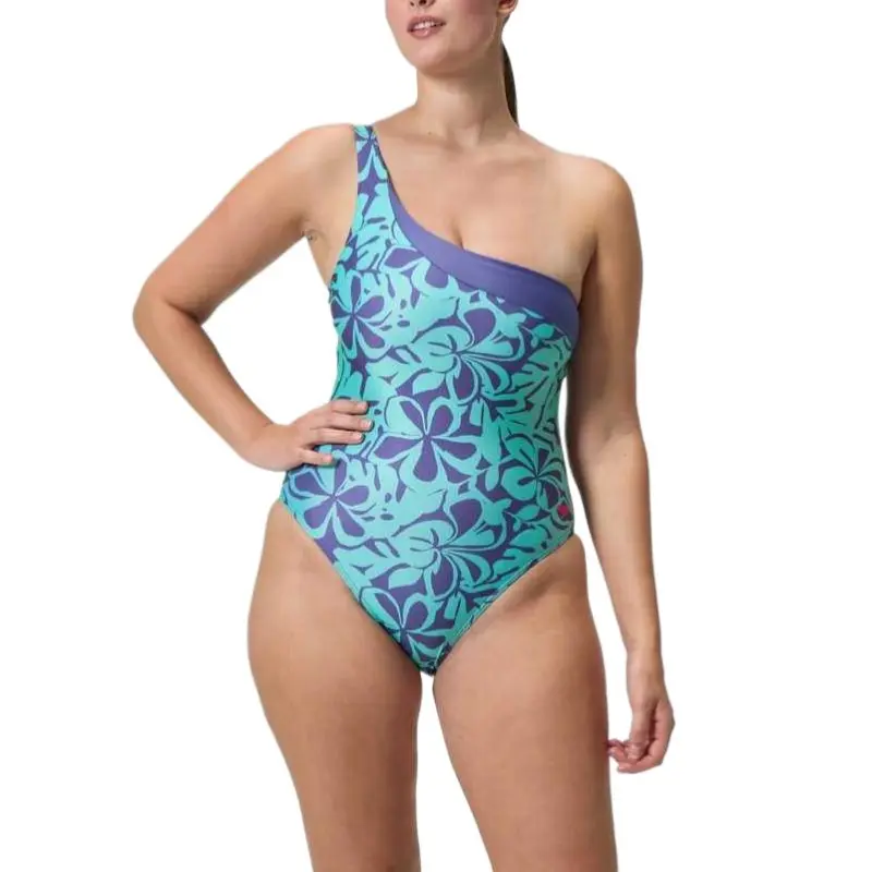 Speedo Endurabrite One piece Swimsuit Women's Blue/Green-4