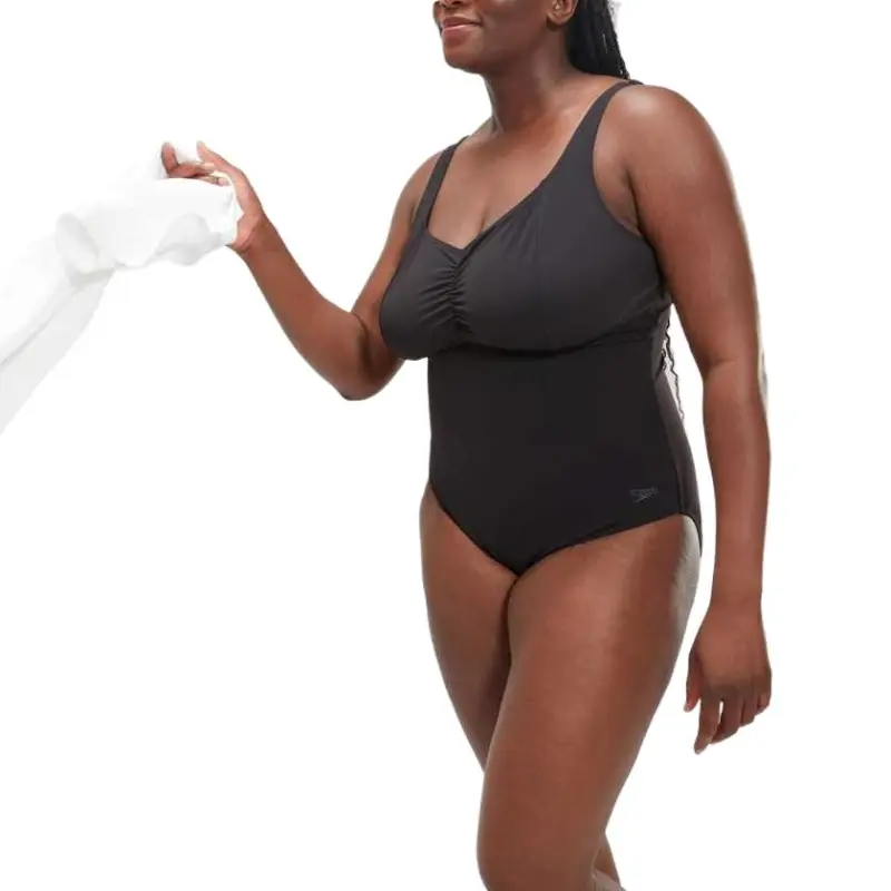 Speedo SwimsuitBlack One piece Swimsuit Women's Gray-3