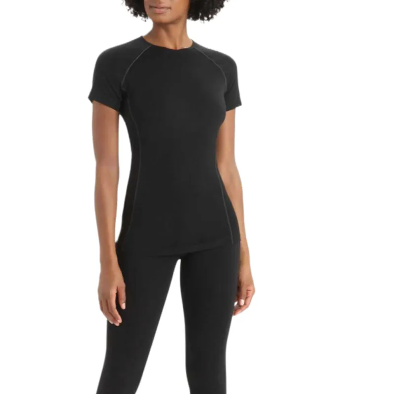 Icebreaker Raglan Sleeve T Shirt Women's Black-1