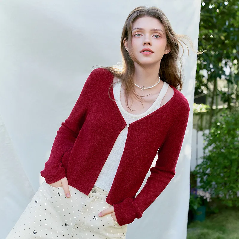 LEDIN Knitwear Women's Cherry Red-3