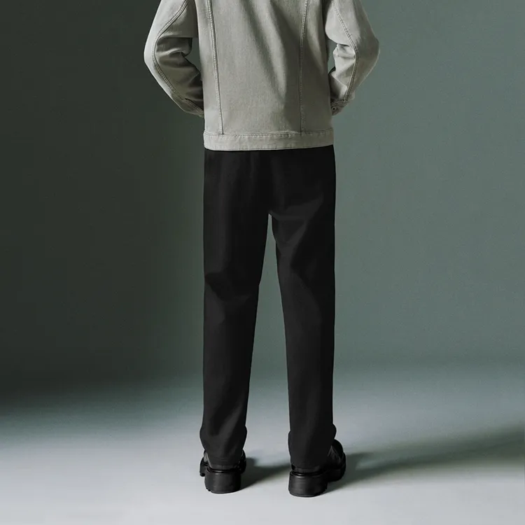 URBAN REVIVO Casual Pants Men Black-3
