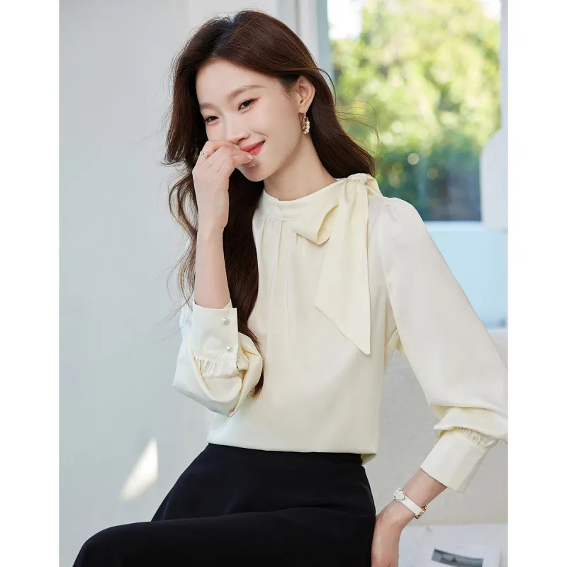 Love Elaine Shirt Women's Beige Apricot-5