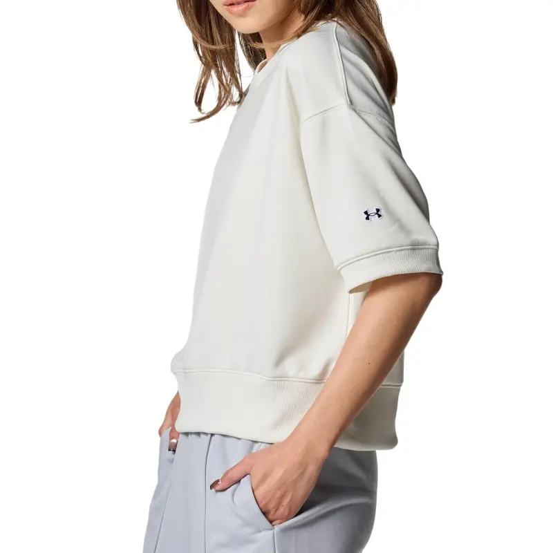 Under Armour Drop Shoulder Sleeve T Shirt Women's White 114-2
