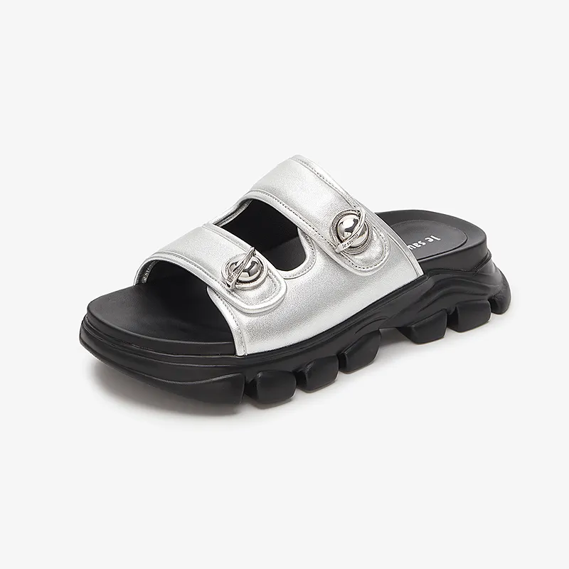 Le Saunda PU Polyurethane Slide Slippers Women's-6