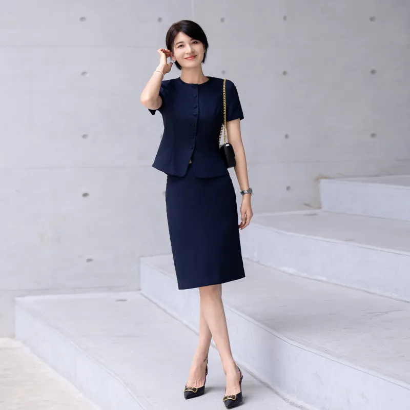 ONE SHALLOW Business Suits Women's Navy Blue-1