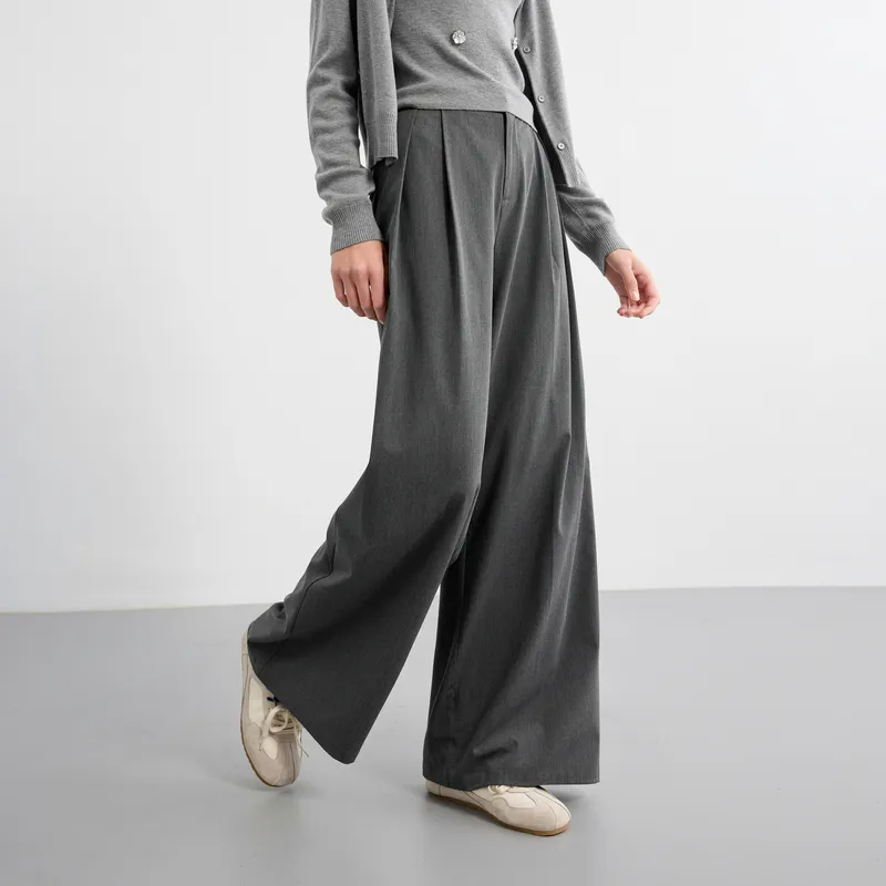 3COLOUR Casual Pants Women's Ore Gray-2