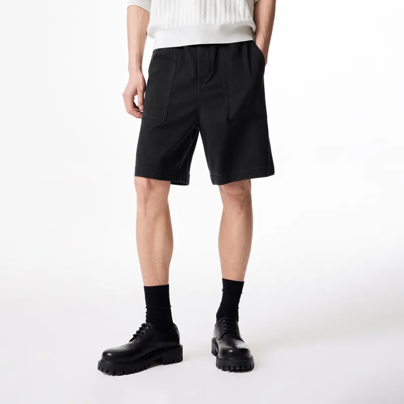 JACK&JONES Denim Shorts Men Dark Gray Denim A16-2