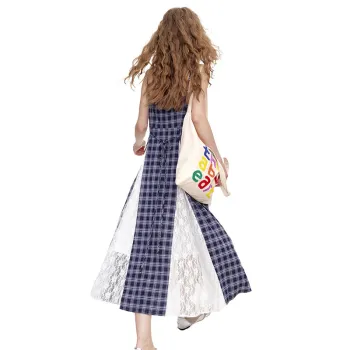 ELF SACK Slip Dress Women's Naughty Dark Blue