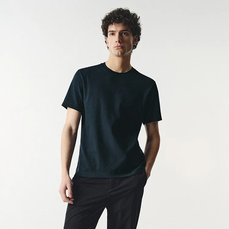 URBAN REVIVO T Shirt Men's Ink Blue-2