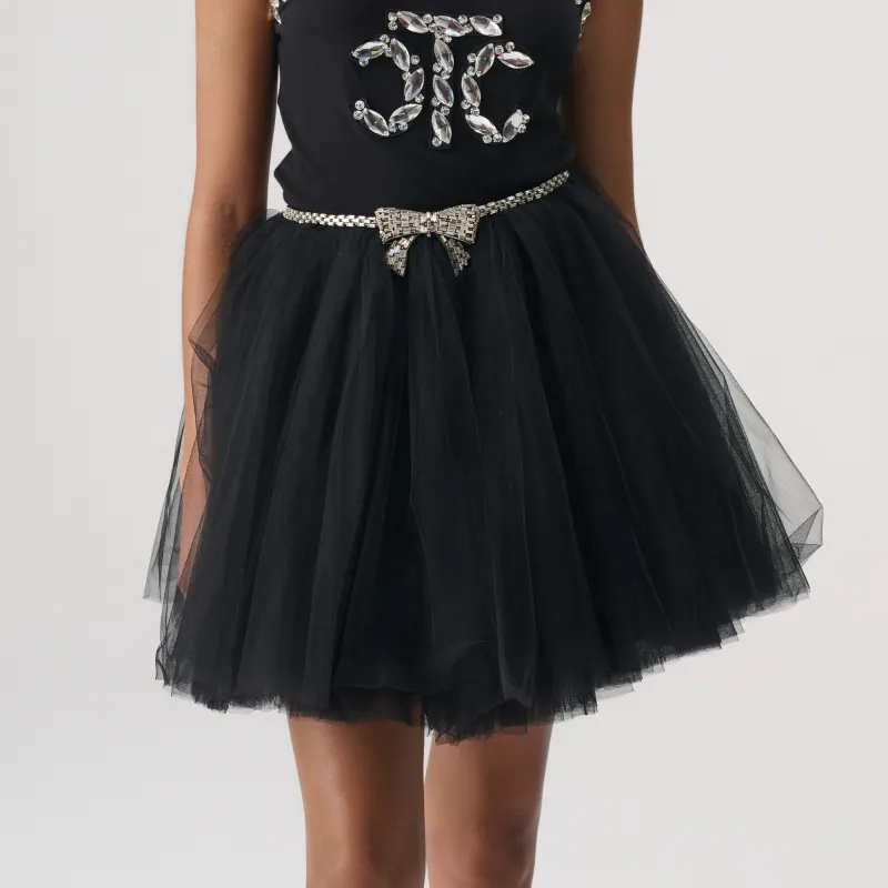 TCH Casual Short Skirts Women's Black-5