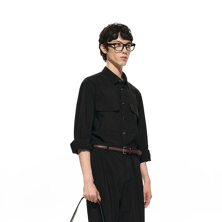CROQUIS Black Thread Shirt Men's-2