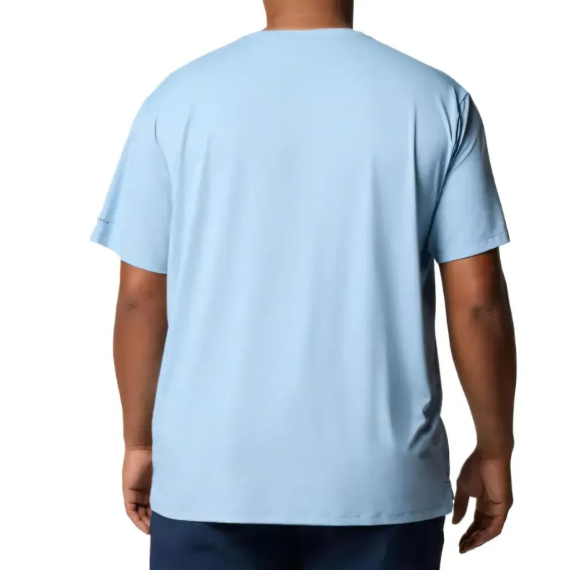 Columbia Tech Trail Utility Omni-Shade Omni-Wick T-Shirt Men's Ripples Blue-1