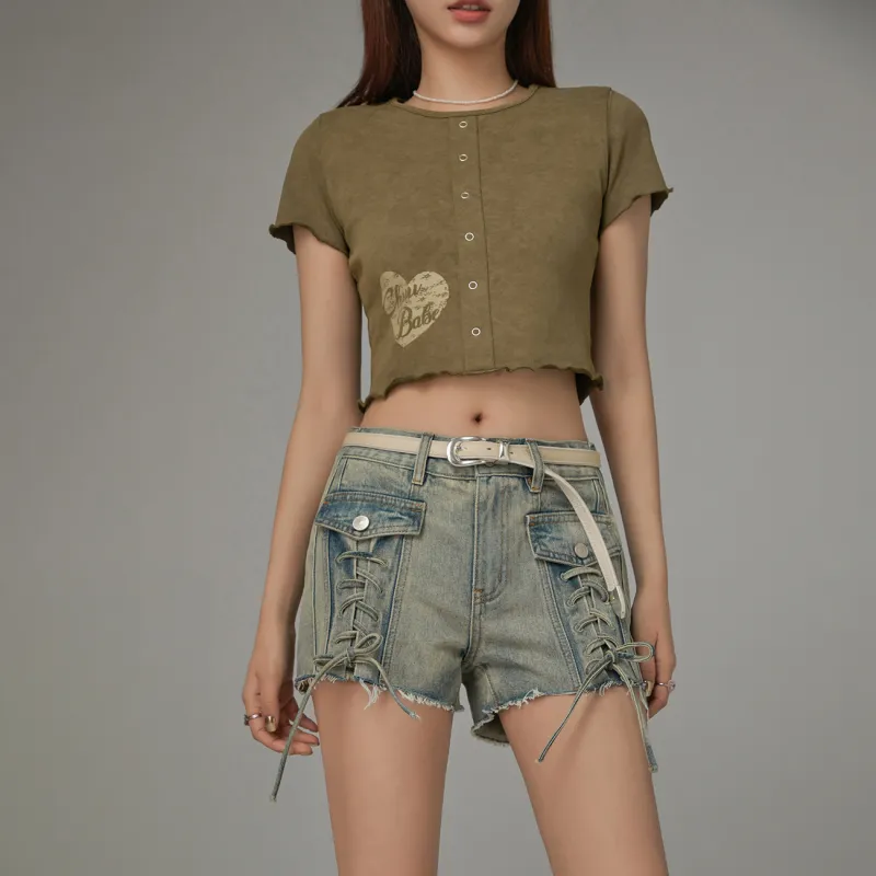 CHUU Denim Shorts Women's Denim Blue-2