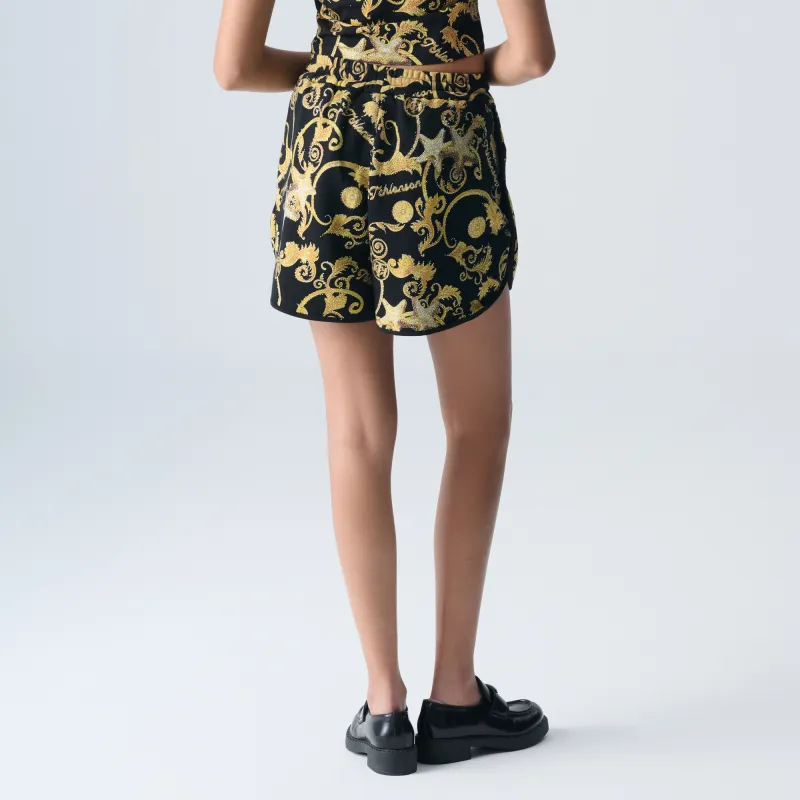 TCH Casual Shorts Women's Black Base Gold Logo-4