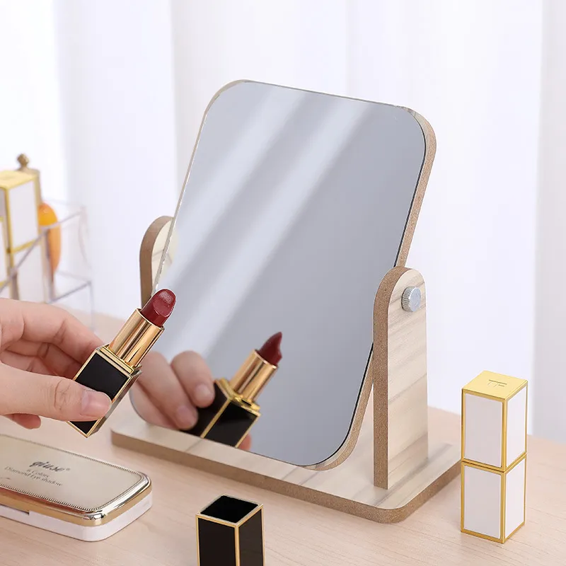 Love Of Wormwood Wooden Single Sided Tabletop Mirror 25.5*22*9cm-4
