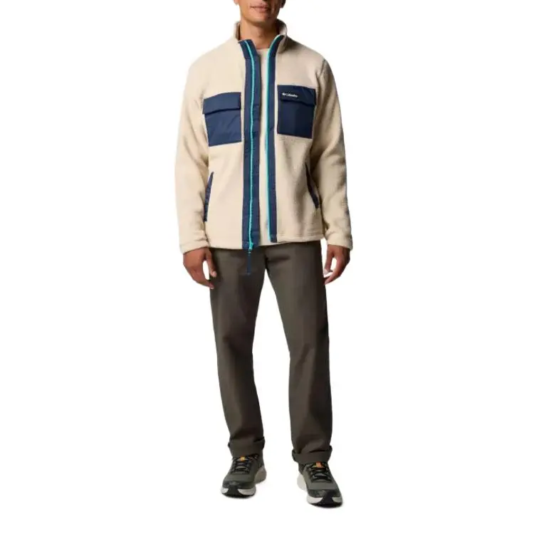 Columbia Men's Juniper Peak™ Full Zip Fleece Velvet-feel Coat Men's Ecru-4