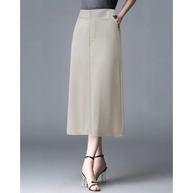 Love Elaine Casual Long Skirt Regular Women's Apricot-2
