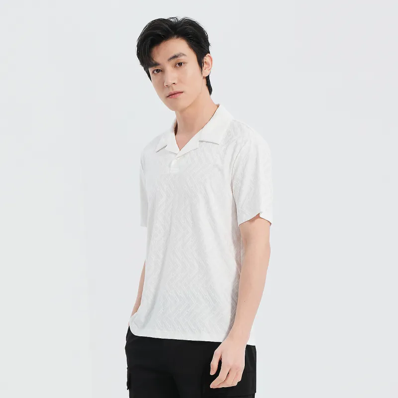 LESS IS MORE Polo Shirts Men Ecru 25XTX3791H-5