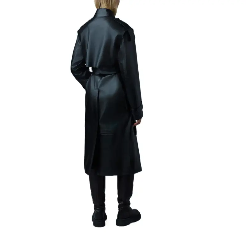 MACKAGE ADRIANA Trench Coat Women's Black-1