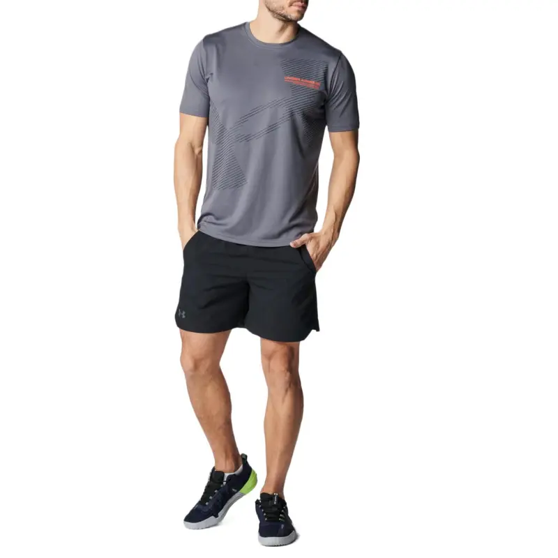 Under Armour Tech 25Q2 T Shirt Men's Castle Rock Stone Color-2