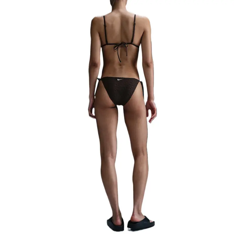Nike Swim Swoosh Link Women's Terry Tie String Bikini Bottom-1