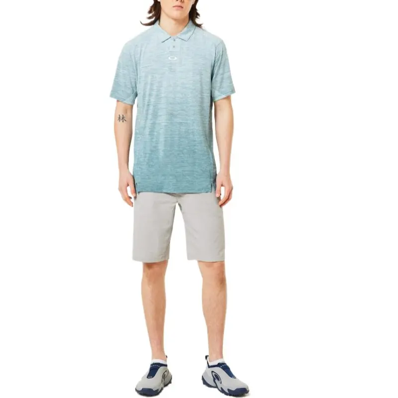 Oakley Polo Shirt Men's Light Blue Green-3