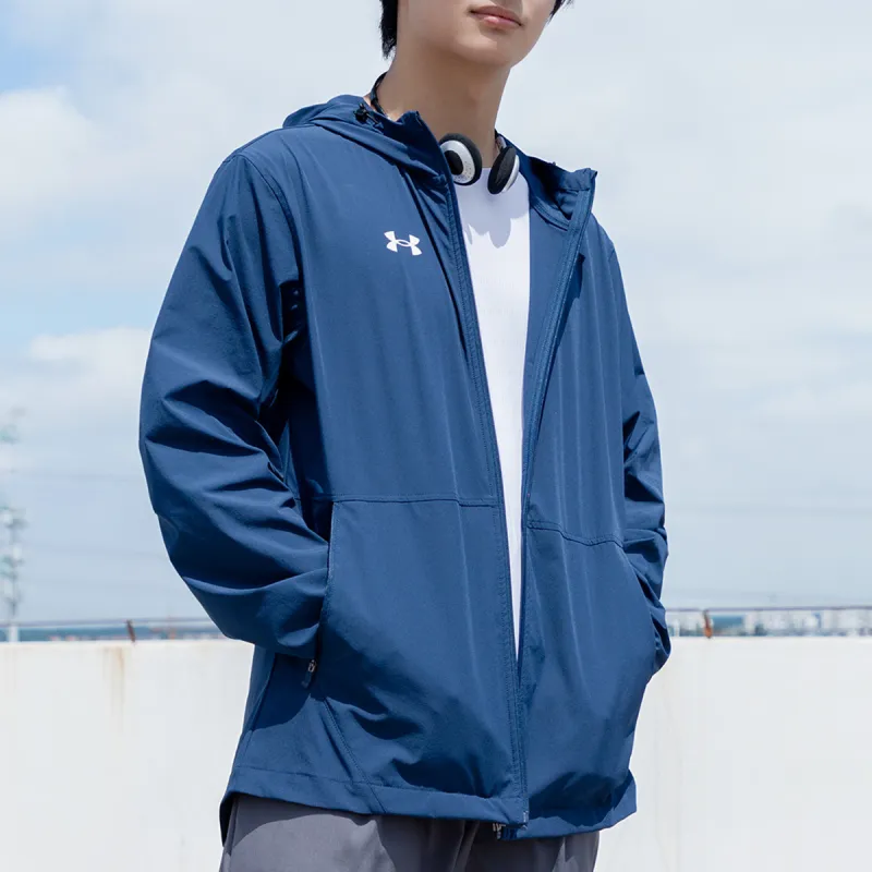 Under Armour Jackets Coats Men's Navy Blue With Free Shopping Bag-4