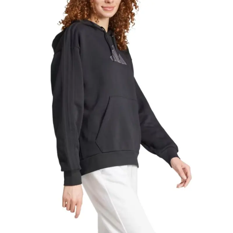 Adidas Free Shipping With AdiClub Holiday Graphic 3 Stripes Oversized Hoodie-3