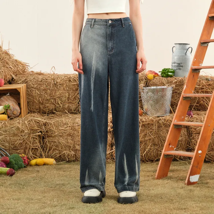 Bosieagender Jeans Unisex Vintage Blue-4