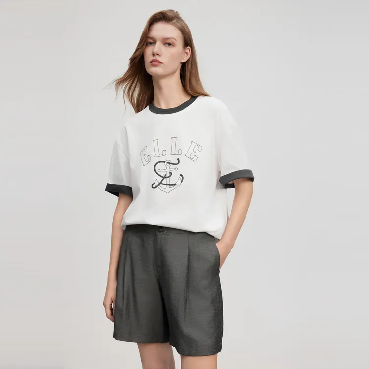 ELLE Short Sleeved T Shirts Women's-16