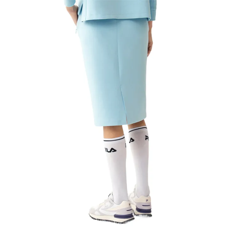 FILA Heritage Knit Long Skirt Women's Prussian Blue-3