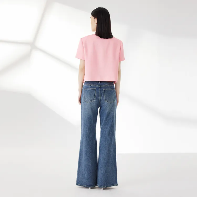 SHUIYUNJIAN Cropped Coat Women's Pink-5