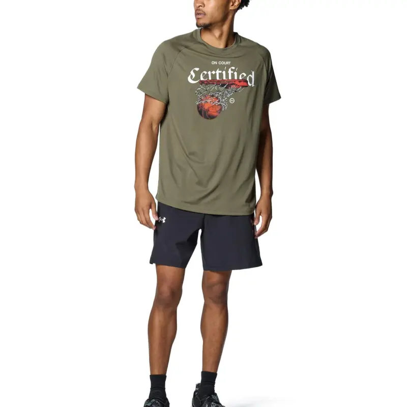 Under Armour Basketball Jersey Men's Army Green-2